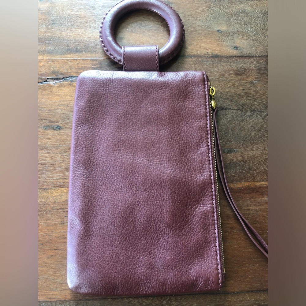 HOBO - Wristlet/Handle Clutch 100% Leather + Brick Brown - Picture 14 of 15